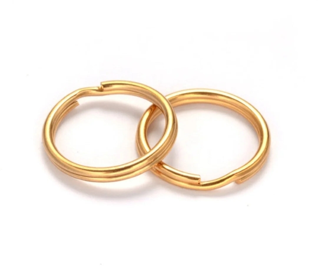 Ovega Sleutelhanger ring goud/zilver